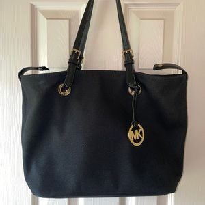 Black Canvas Michael Kors Tote